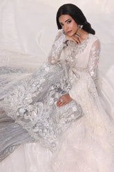 Musferah Saad - Starlit - Silver Snow - Net & Tissue - 3 Piece